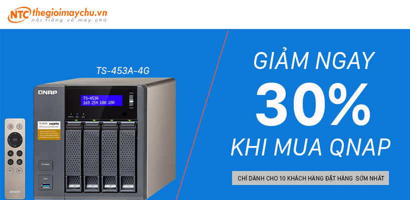 GIẢM NGAY 30% KHI MUA QNAP TS-453A-4G TẠI WWW.THEGIOIMAYCHU.VN